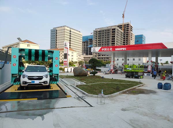 威海中石化安裝車客林無(wú)人值守洗車機(jī)